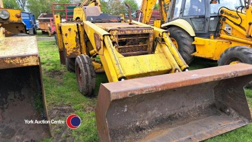 JCB 3C digger. No steering wheel.