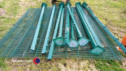 Pallet of security fencing with posts