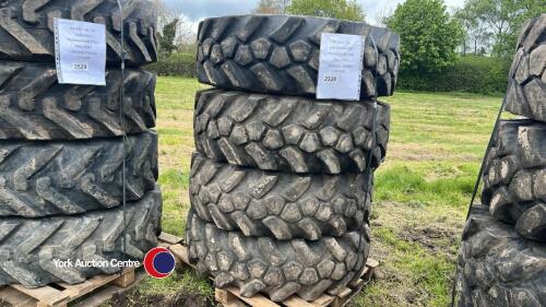 4 x JCB Sitemaster 15.5 - 25 Loadall tyres. All tested checked and tested. ready for work. 80% remaining tread.