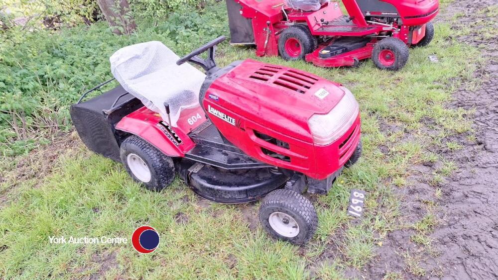 Lawnflite 604 30 15.5HP with grass collector York Machinery Sale Building materials small plant lawn mowers garden etc. Lot 1 to 1818 May timed online auction York Auction Centre