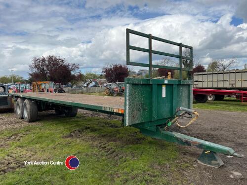 Bailey 33ft 16T flat trailer on 10-stud commercial axles. 2015