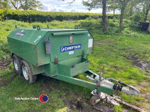 Chieftain 1000ltr bunded diesel bowser with AdBlue, 2013