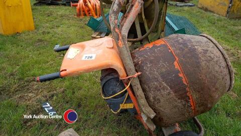 Belle barrow type cement mixer with stand