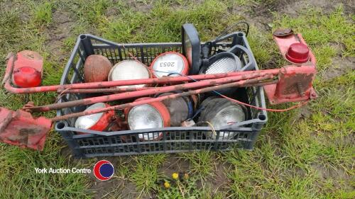 Box of Massey Ferguson tractor lights