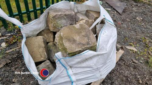 Bag of York stone cobbles