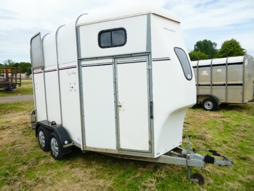 Pegasus Equestrian double horse trailer with full aluminium floor, takes 2 x 17.2hh horses