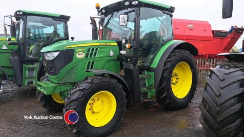 John Deere 6125R tractor, Powerquad, 40k, 3 x SCV, cab & front suspension, 460/85R38 380/85R24, YJ13 CEF, with V5, 5008hrs