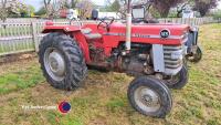MF 165 tractor in original condition, 1969, only part that has been painted is the dash board, 7580 hours