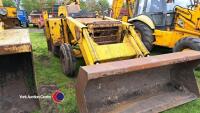 JCB 3C digger. No steering wheel.