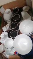 2 x boxes of chinaware including plates, cups, dishes and jugs - 3