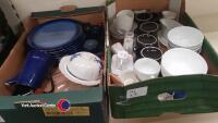 2 x boxes of chinaware including plates, cups, dishes and jugs - 4