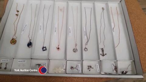 Tray of boxed necklaces and other jewellery, mostly marked 925
