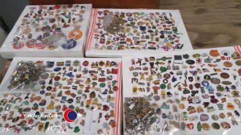 4 x trays of pin badges