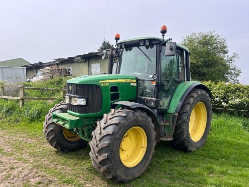 John Deere 6430 4wd tractor, 40k, Powerquad, TLS, air con & air seat, 6425 hours, YJ10 FTF