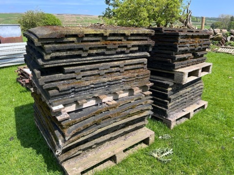 2 x pallets of rubber matting, formerly from a playground
