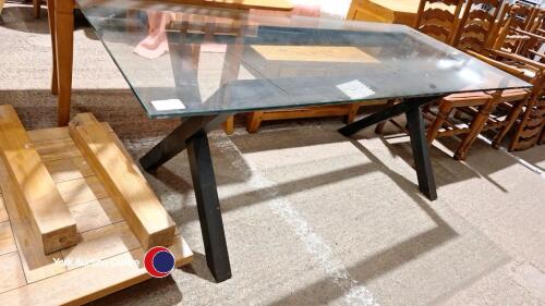 Glass top original Habitat dining table