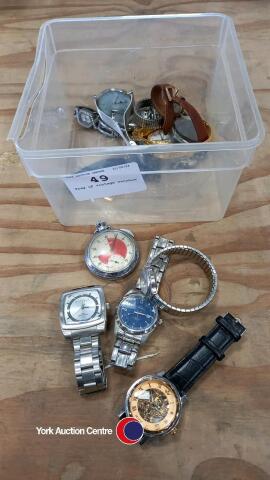 Tray of vintage watches