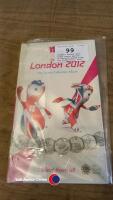 Olympic London 2012 fifty pence sports collection album from the Royal mint. Full set of coins plus a completer medallion. - 2