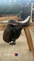 Antill Pilbington Saddle for 14.2 pony, Dark Brown, Length 16', Flap width 13', Flap length 14' - Including Stirrups