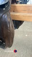 Antill Pilbington Saddle for 14.2 pony, Dark Brown, Length 16', Flap width 13', Flap length 14' - Including Stirrups - 6