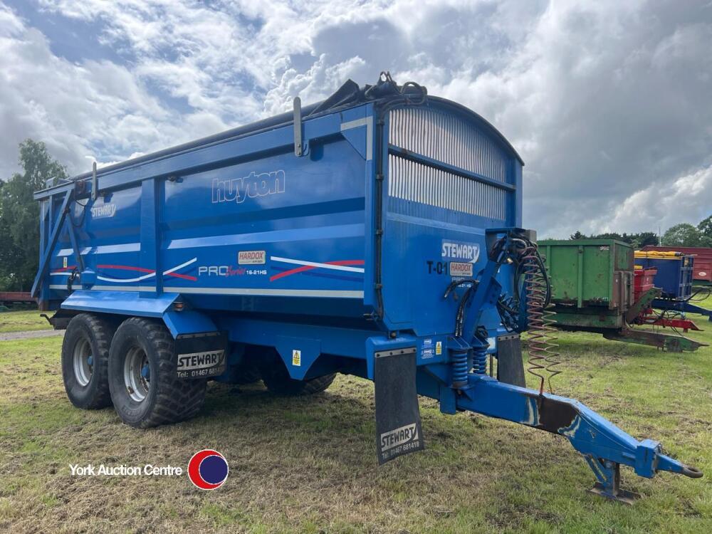 Stewart PS16-21HS 16T tipping trailer with Hardox body, hydraulic roll ...