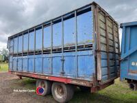 Tractor drawn 24ft Griffiths cattle trailer with sheep decks - 3