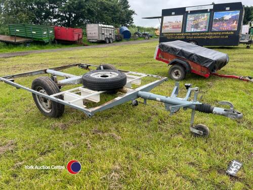 Car trailer chassis, 6ft 6 x 5 ft