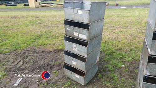 5 x metal part boxes