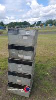 5 x metal part boxes - 2