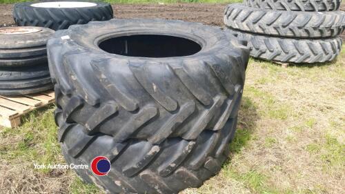 Pair Michelin 80/70/30 tractor tyres
