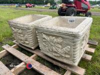 2 x large garden planters