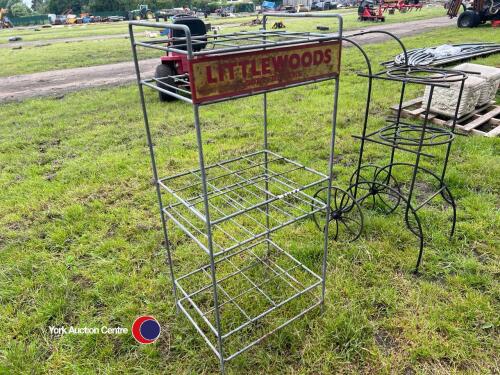 Galvanised bottle stand