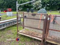 Sheep shearing crate with adjustable legs, will fit together for two shearers or individually - 2