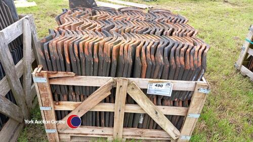Crate of clay pan tiles