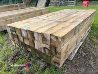 24x 6ft x 4in x 4in tanalised fence posts