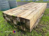 24x 6ft x 4in x 4in tanalised fence posts - 3