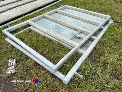 2 x galvanised sheeted gates