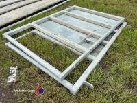 2 x galvanised sheeted gates