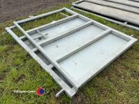 2 x galvanised sheeted gates - 2