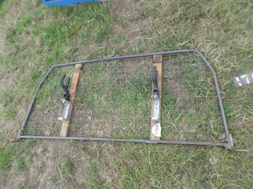 Land Rover Defender metal dog guard with gun rack