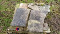 Assortment of Sandstone pavers, mixed sizes - 3