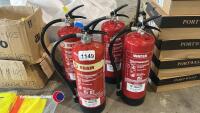 4 x good fire extinguishers