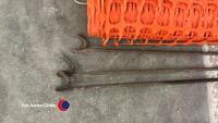 Roll of safety bunting plus pins - 3