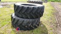 600/65/38 tractor tyres, no repairs.