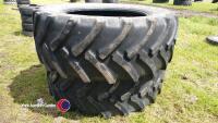 600/65/38 tractor tyres, no repairs. - 4