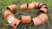 10 x drainage bends 100mm diameter