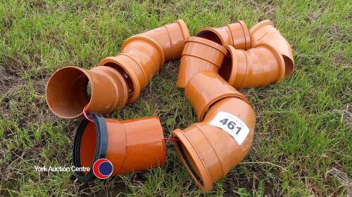 10 x drainage bends 100mm diameter