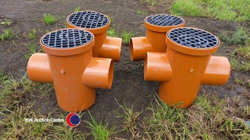 4 x compact drainage gullys with back inlet