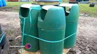 4 x commercial litter bins
