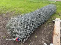 Roll of heavy duty galvanised chain link fencing